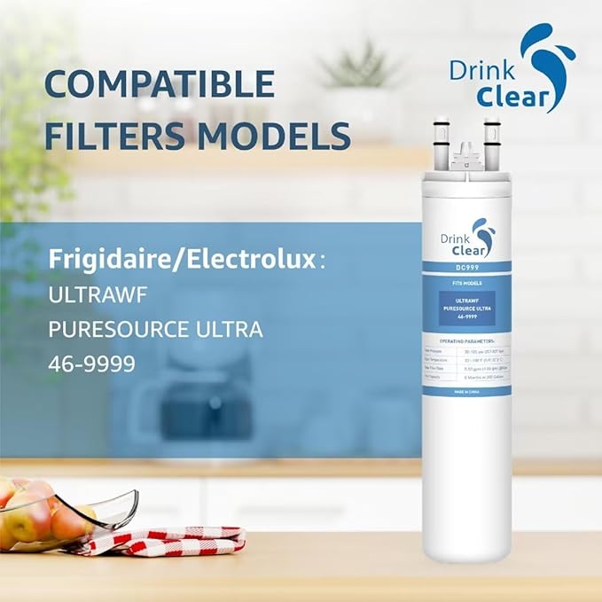 Compatible with ULTRAWF, Pure Source Ultra, Kenmore 9999, 46-9999 Water and Ice, 3 Pack, Height 11 inches