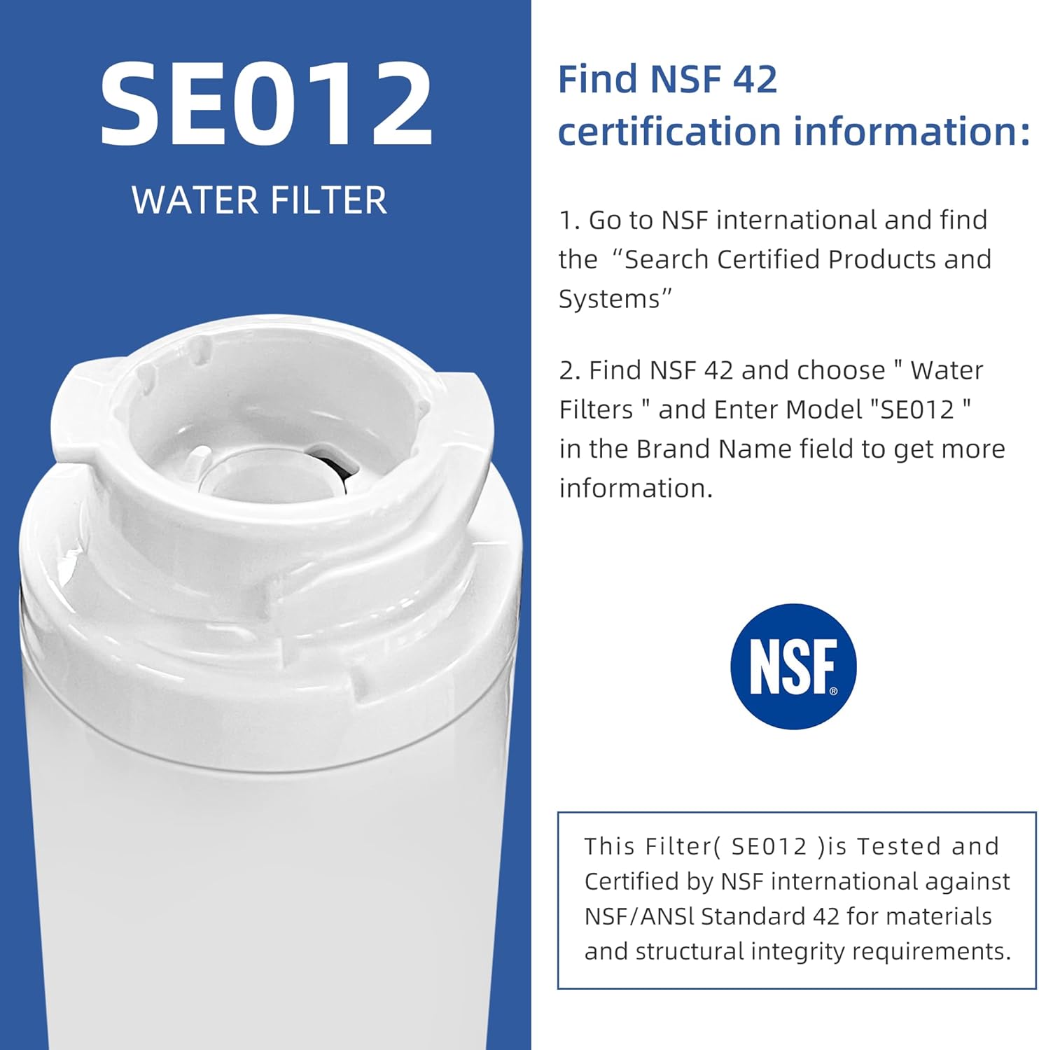 MSWF Refrigerator Water Filter, Replacement for GE Smart Water MSWF Cartridge 101820A, 101821B, RWF1500A, 101820B, 101821A, 101821, 1,2,3,4 Pack SETFEEL