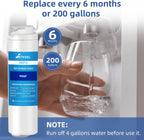 MSWF Refrigerator Water Filter, Replacement for GE Smart Water MSWF Cartridge 101820A, 101821B, RWF1500A, 101820B, 101821A, 101821, 1,2,3,4 Pack SETFEEL