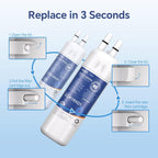 stokk edr1rxd1 replacement compatible with everydrop filter 1, edr1rxd1b, whirlpool w10295370a, p8rfwb2l, p4rfwb, p5wb2l, 46 9081, 46 9930, rw001 refrigerator water filter, 3 pack