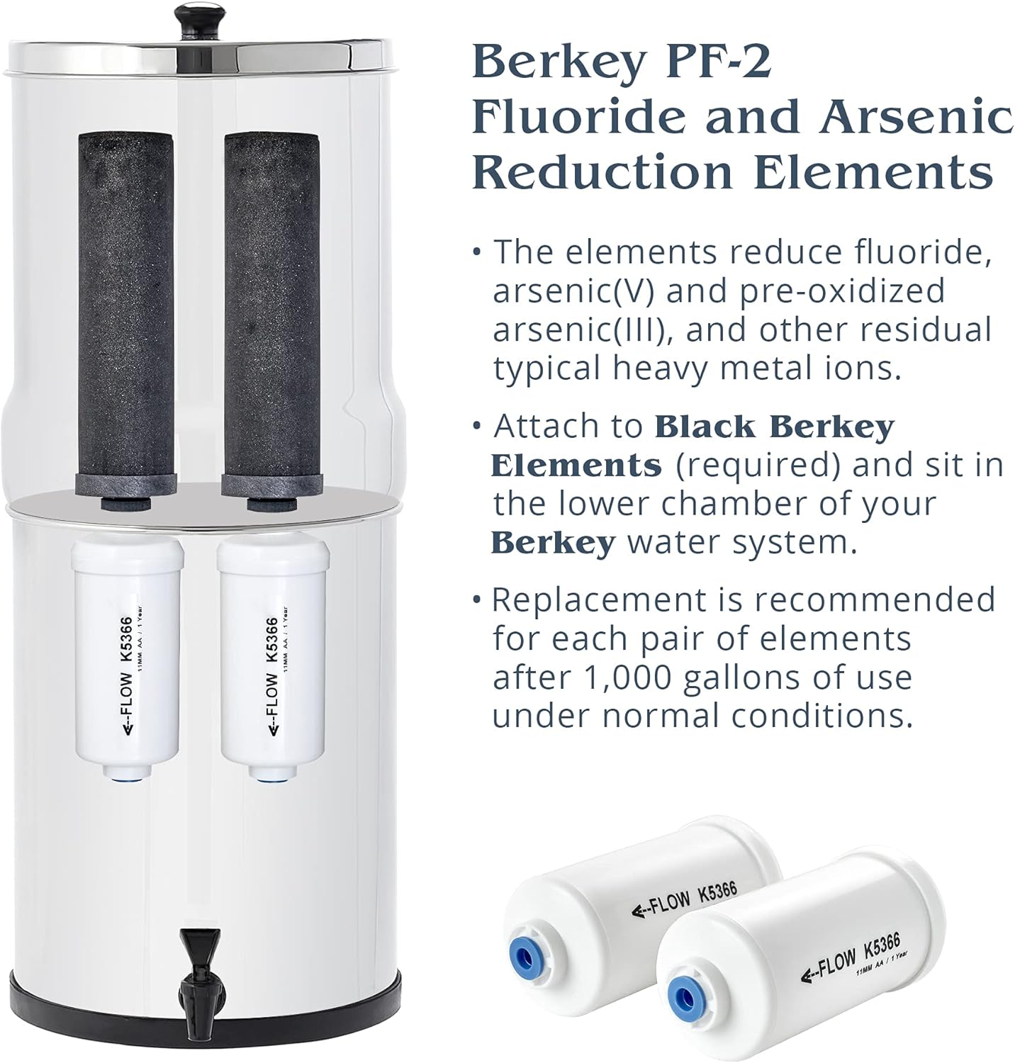 Berkey Authentic Berkey PF-2 Fluoride and Arsenic Reduction Elements Multi Pack