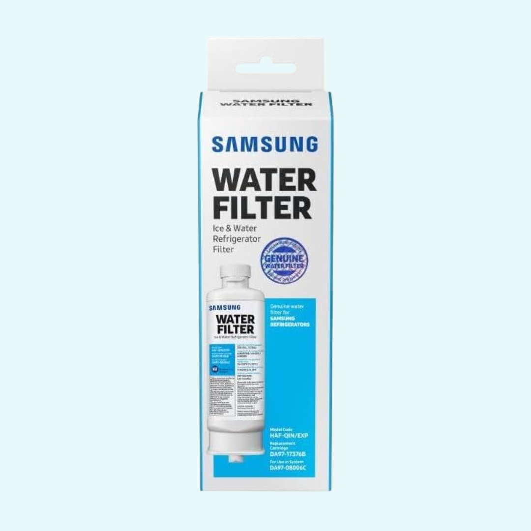 SAMSUNG Genuine Filter for Refrigerator Water and Ice, Carbon Block Filtration, Reduces 99% of Harmful Contaminants for Clean, Clear Drinking Water, 6-Month Life, HAF-QIN/EXP, Multi Pack