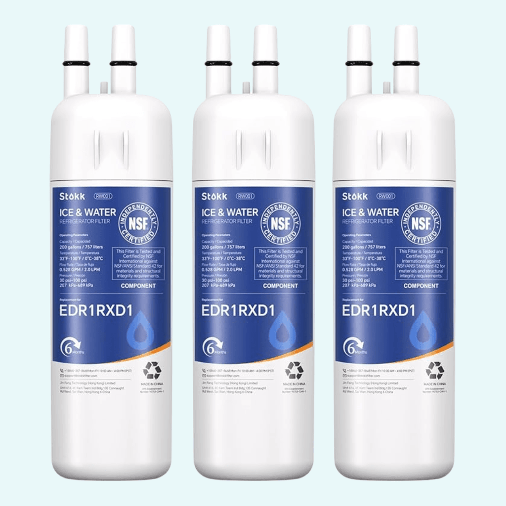 stokk edr1rxd1 replacement compatible with everydrop filter 1, edr1rxd1b, whirlpool w10295370a, p8rfwb2l, p4rfwb, p5wb2l, 46 9081, 46 9930, rw001 refrigerator water filter, 3 pack