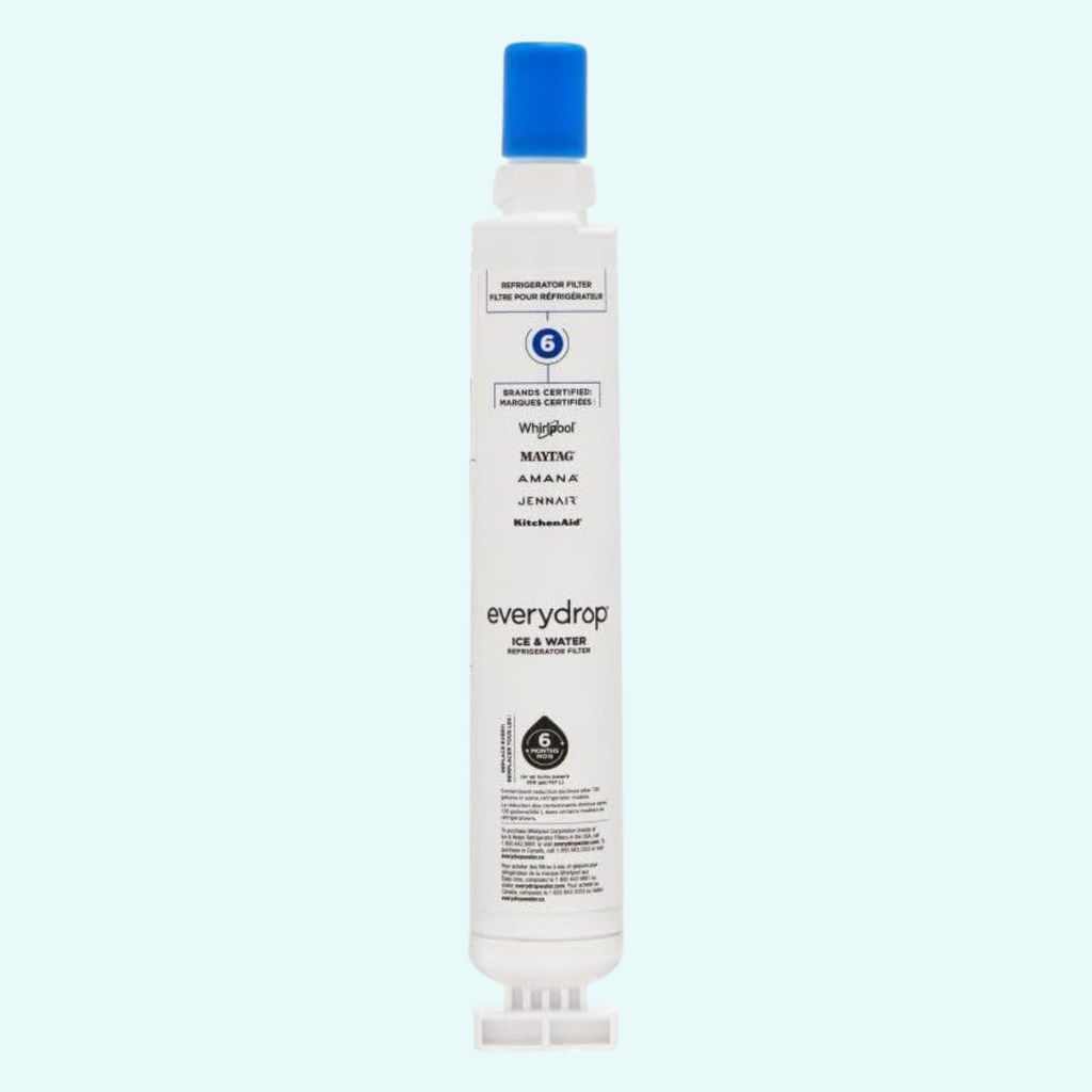 everydrop® by whirlpool ice and water refrigerator filter 6, edr6d1, single pack, white