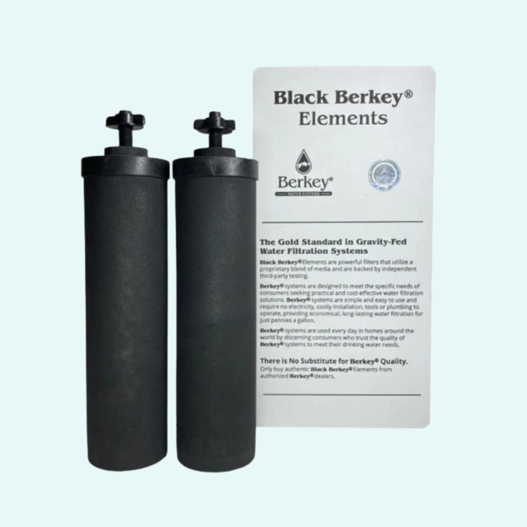 Black Berkey Elements Replacement Water Filters – 2 Pack, Gravity System Compatible, Long-Life Filtration