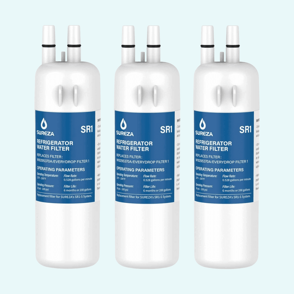 refrigerator water filter compatible with everydrop® filter 1, edr1rxd1, w10295370a, whr1rxd1, p8rfwb2l, w10295370, edr1rxd1b, p4rfwb, kenmore® 46 9081, 46 9930, 3pack