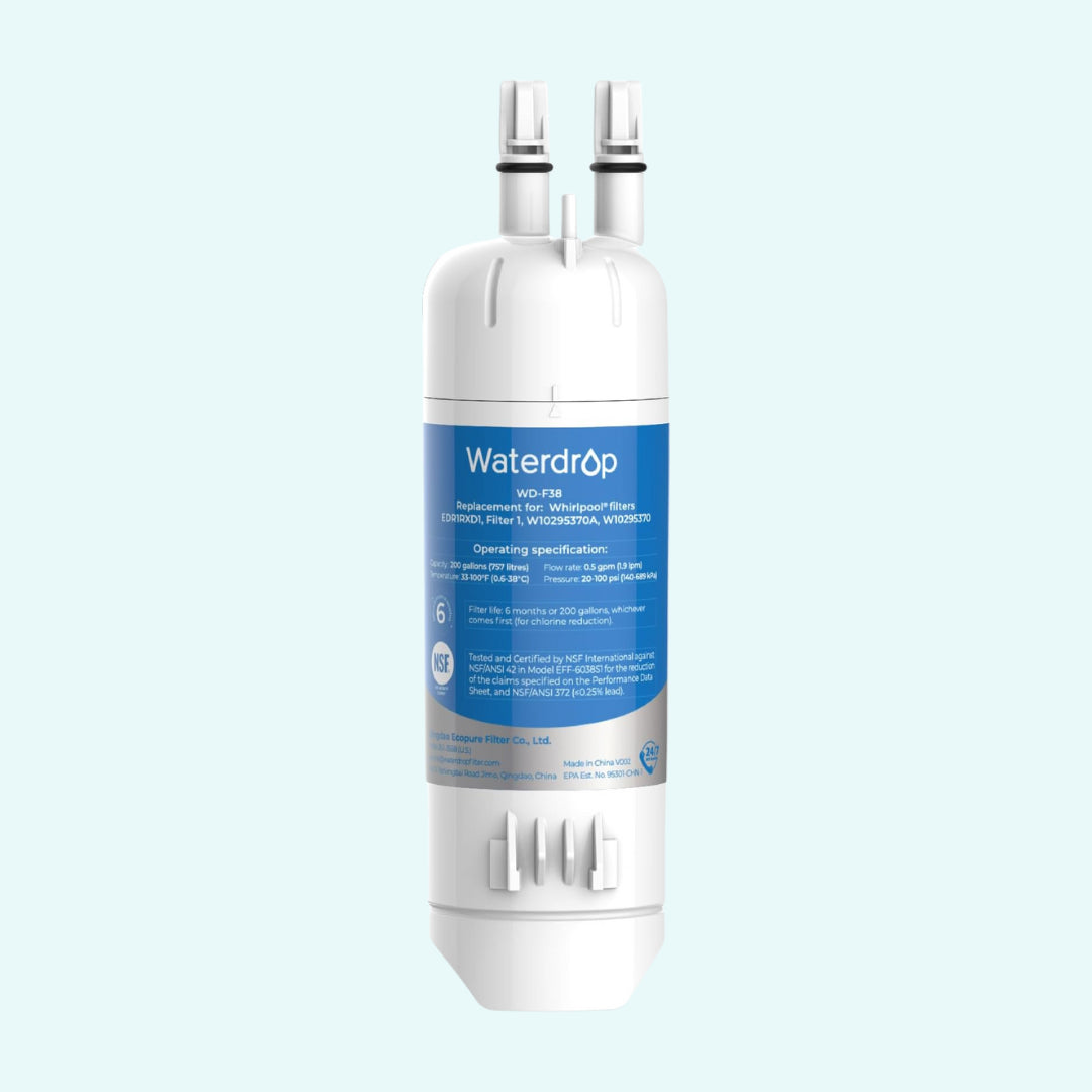 Waterdrop EDR1RXD1 Replacement for Everydrop® Filter 1, W10295370A, EDR1RXD1B, P8RFWB2L, P4RFWB, Kenmore® 46-9081, 46-9930, WD-F38 Refrigerator Water Filter, 3 Pack