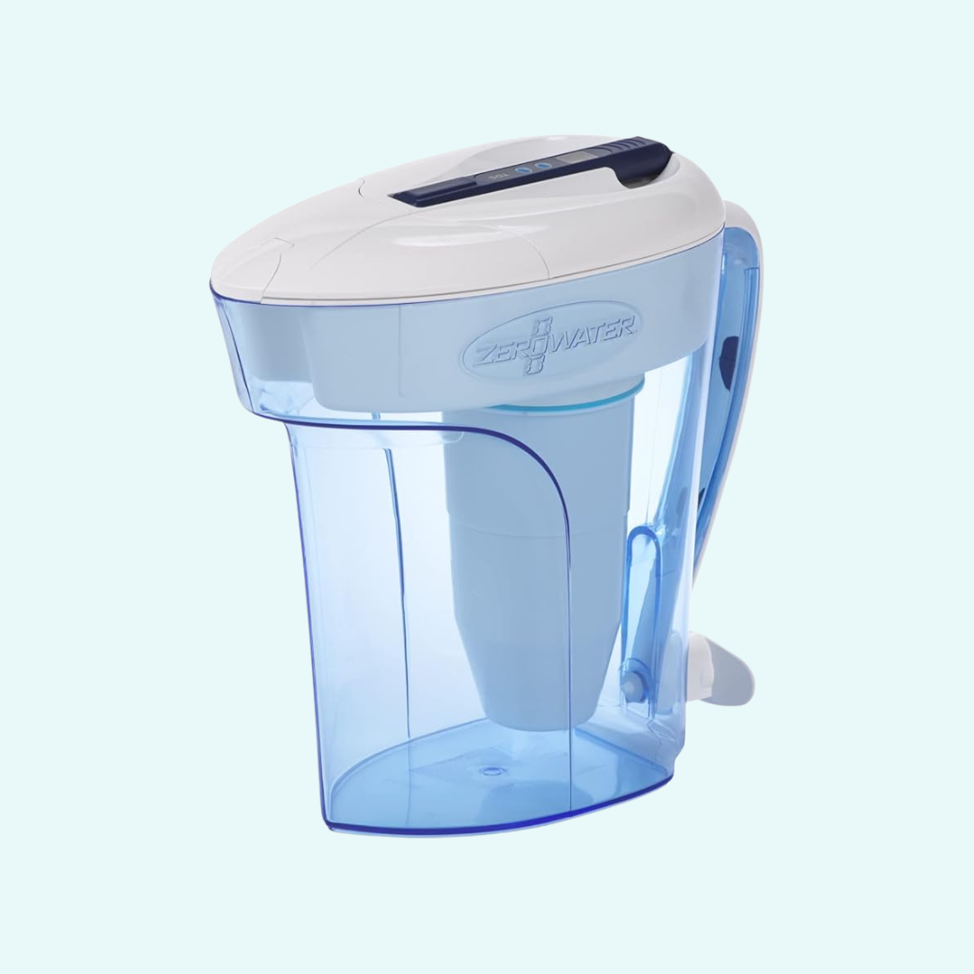 ZeroWater 12-Cup Ready-Pour 5-Stage Water Filter Pitcher 0 TDS for Improved Tap Water Taste - IAPMO Certified to Reduce Lead, Chromium, and PFOA/PFOS