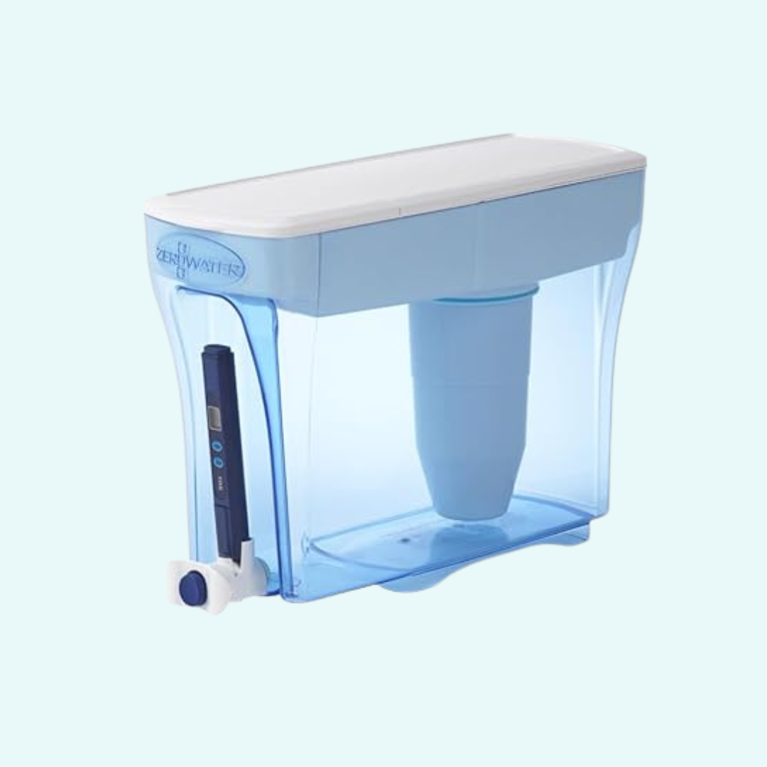 ZeroWater 23-Cup Dispenser Ready-Pour 5-Stage Water Filter with 0 TDS Water Filter – IAPMO Certified to Reduce Lead, Chromium, and PFOA/PFOS